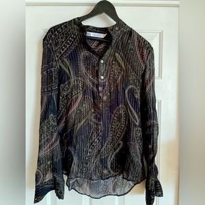 Zara designer collection blouse